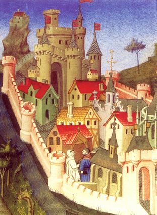 pauselijk paleis avignon middeleeuwse afbeelding