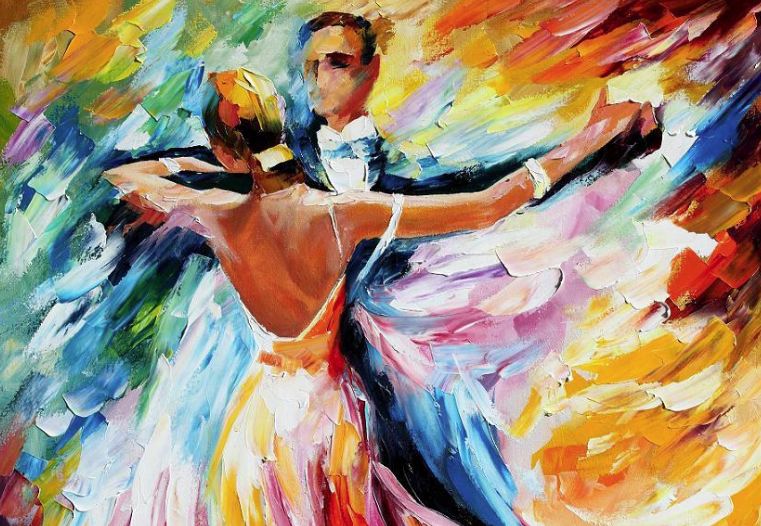 lichaam dansend paar schilderij